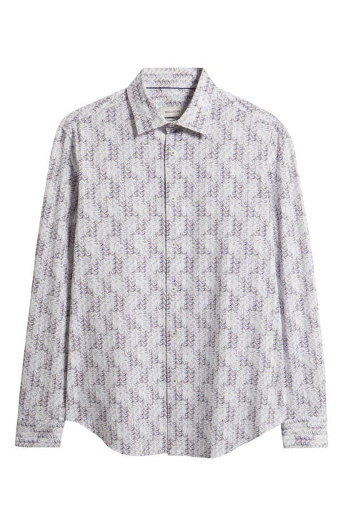 James OoohCotton® Abstract Print Button-Up Shirt