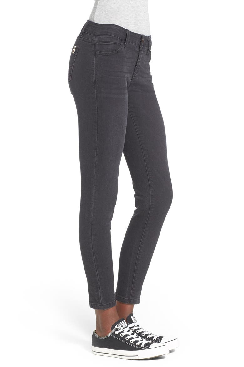 'Yuri' Ankle Skinny Jeans, Alternate, color, BLACK