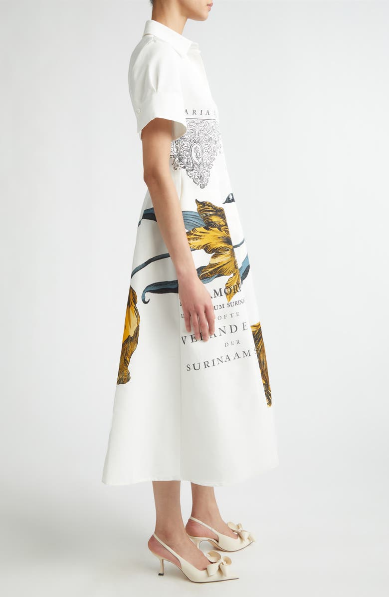 Erdem Etched Tulip Faille Shirtdress, Alternate, color, Etched Tulip Bronze