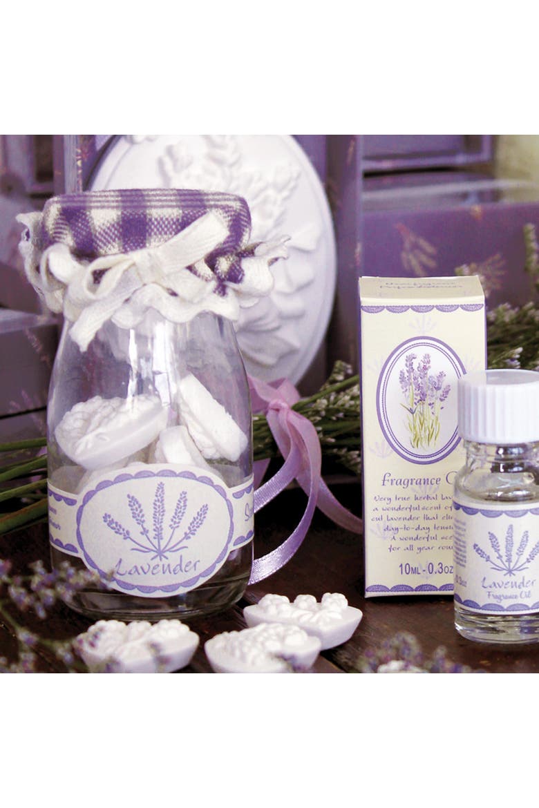 Lavender Scented Hearts Indoor Fragrance Jar 4", Alternate, color, White
