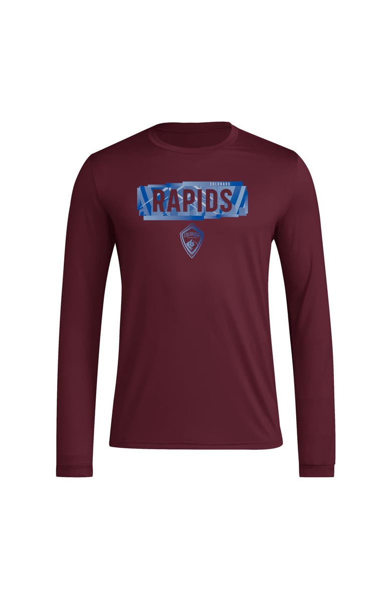 adidas Men's adidas Burgundy Colorado Rapids Local Pop AEROREADY Long Sleeve T-Shirt, Alternate, color, 