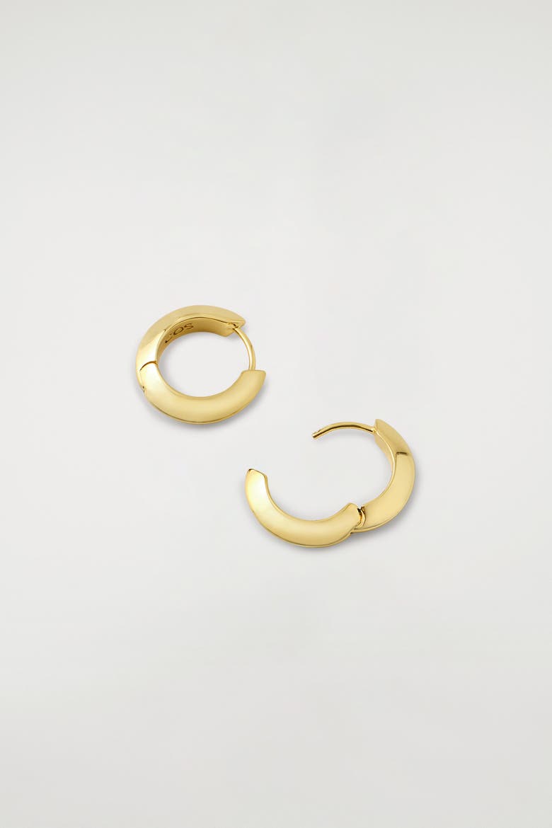 Faceted Mini Hoop Earrings, Alternate, color, GOLD