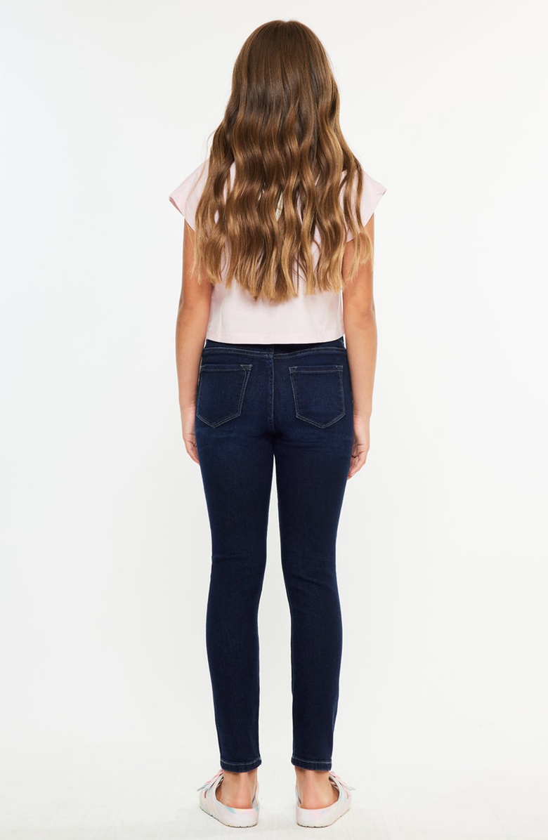 KanCan Crystal High Rise Ankle Skinny Jeans, Alternate, color, Dark Wash