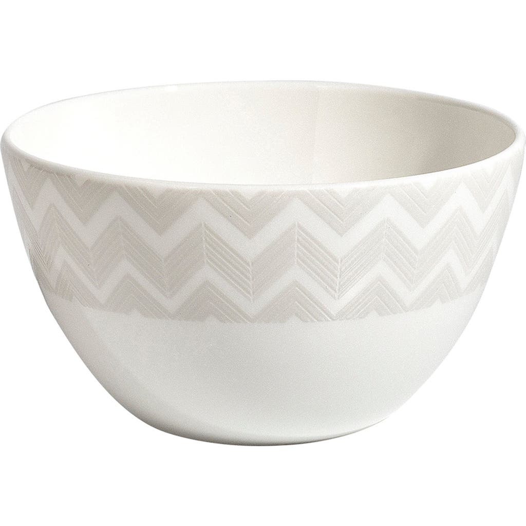 Missoni Home Tableware Rice Bowls Zig Zag Set Of 6 White Diam. 11.3" H 2.4 "