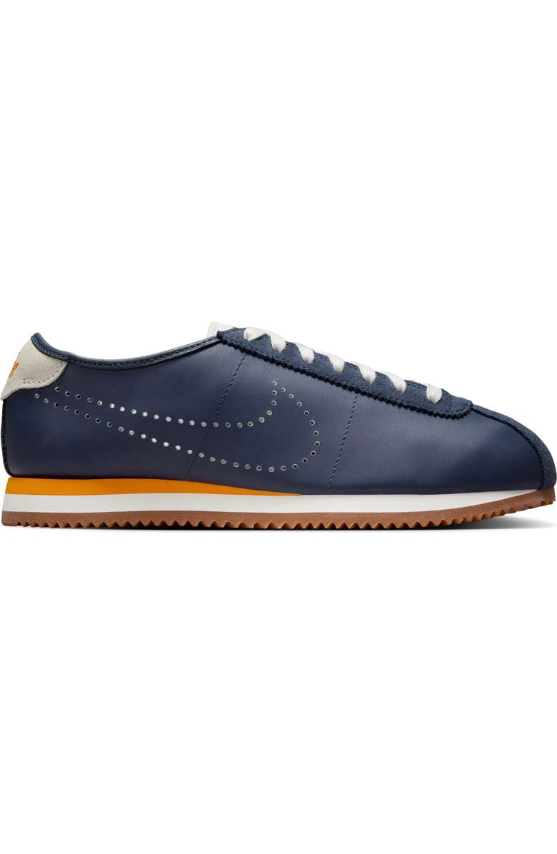 Nike Cortez Leather Sneaker, Alternate, color, Midnight Navy/ Bright Ceramic