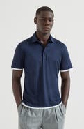 Brunello Cucinelli Polo with shirt collar
