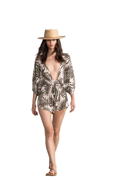 Gottex Beach Life Resort Swim Cover Up Short Jumpsuit In Multi/grn