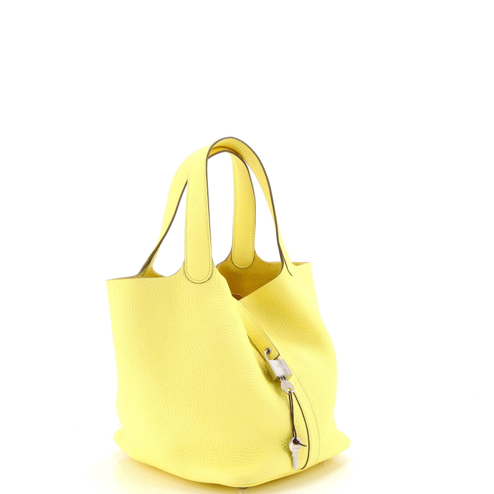 Pre-Owned Hermes Picotin Lock Bag Clemence MM, Alternate, color, Lime