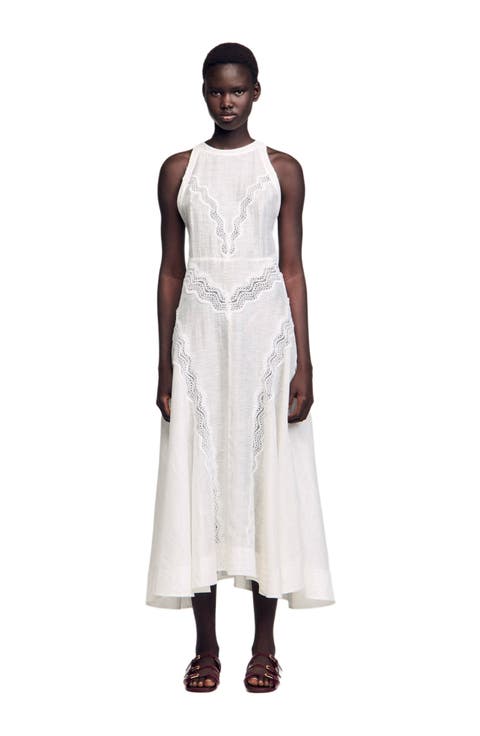 関税・送料込み!【国内発送】SANDRO Lace Trim Mini ワンピース Lace Trim Mini Dress by Sandro | Rent the Runway