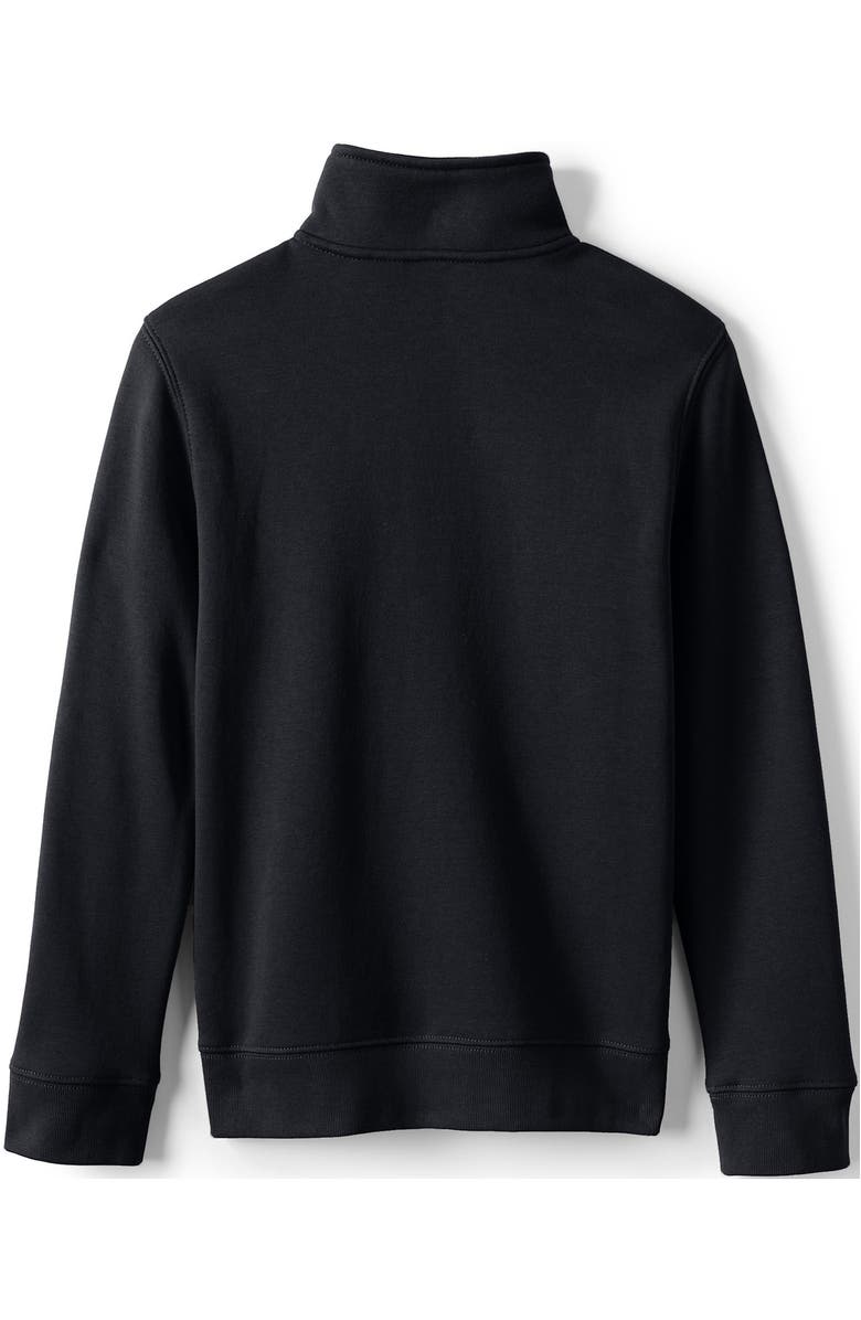 Lands' End Kids Quarter Zip Sweatshirt, Alternate, color, Black