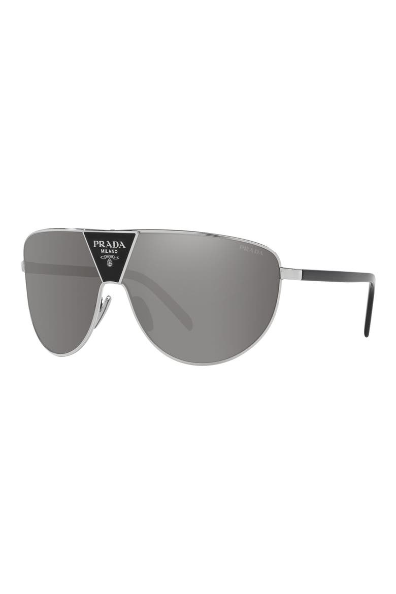 37mm Rectangular Sunglasses, Alternate, color, SILVER