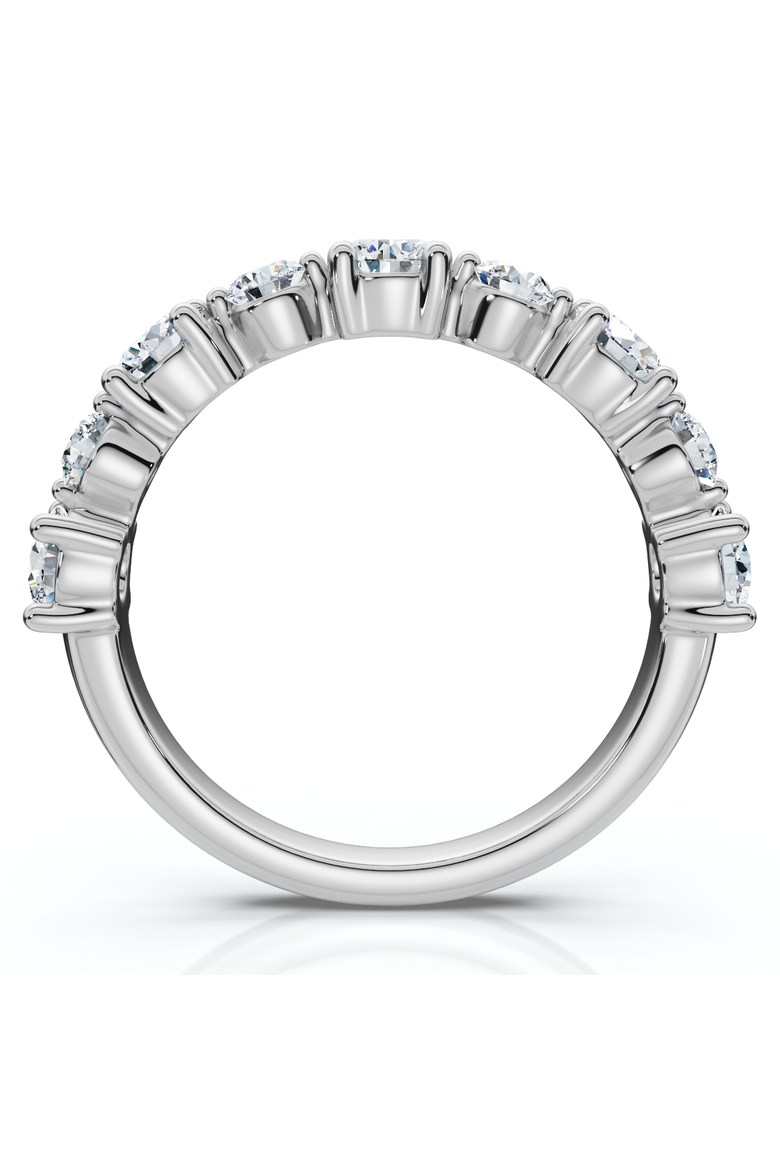 1.13Ct Natural Diamond Stackable Wedding Ring Gold 14k Gold, Alternate, color, 14k White Gold