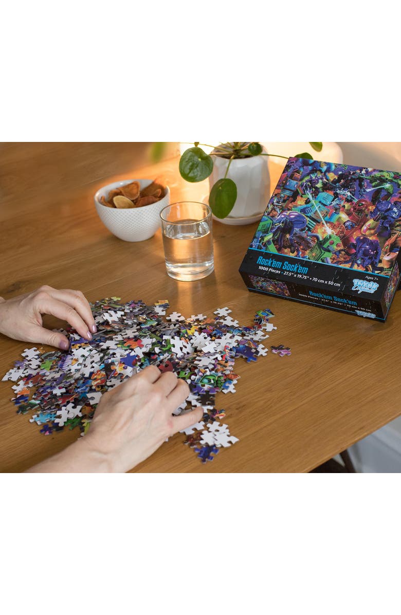 Toynk Rockem Sockem Mecha Robot Puzzle For Adults And Kids | 1000 Piece Jigsaw Puzzle, Alternate, color, Red