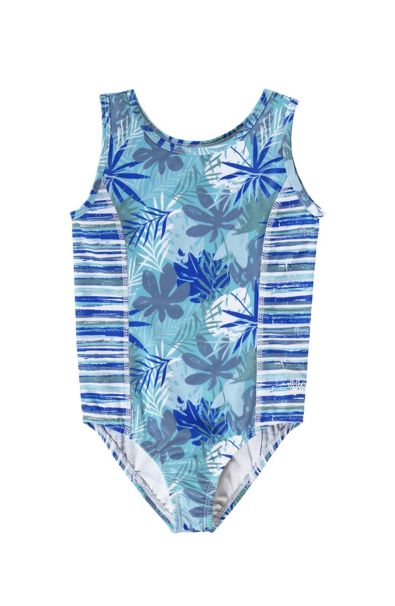 UV Skinz 2PC Swimsuit Shrug Set, Main, color, Seaside Palms