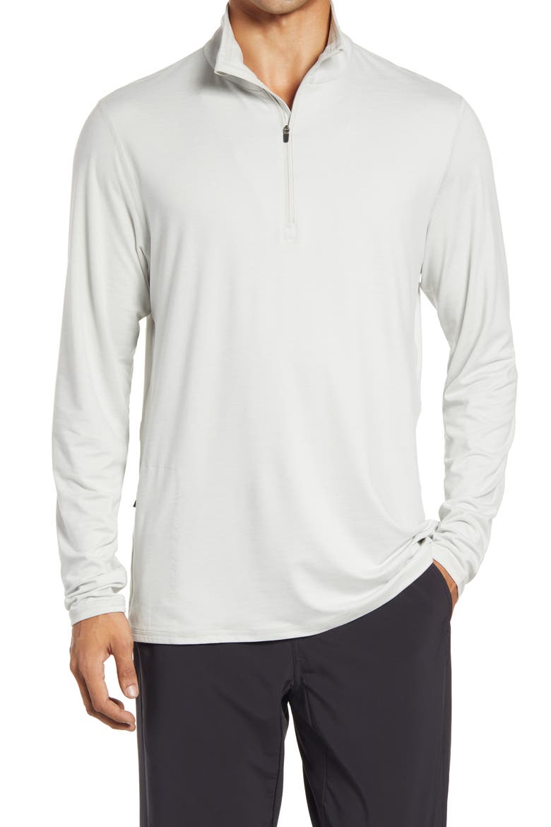 Ease Performance Half Zip Pullover, Main, color, DOVE GREY HEATHER