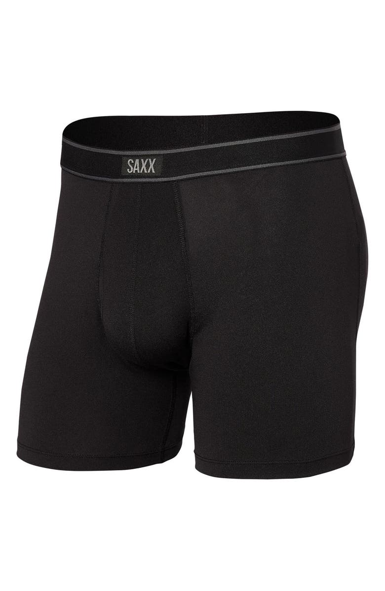 SAXX Daytripper Comfort Stretch Boxer Briefs, Alternate, color, Black