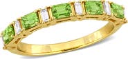 Julianna B. Sapphire & Diamond Semi-Eternity Ring 14k