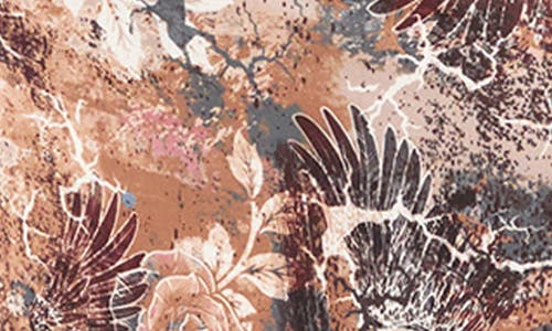 City Chic Western Print Mesh Maxi Dress In Gray