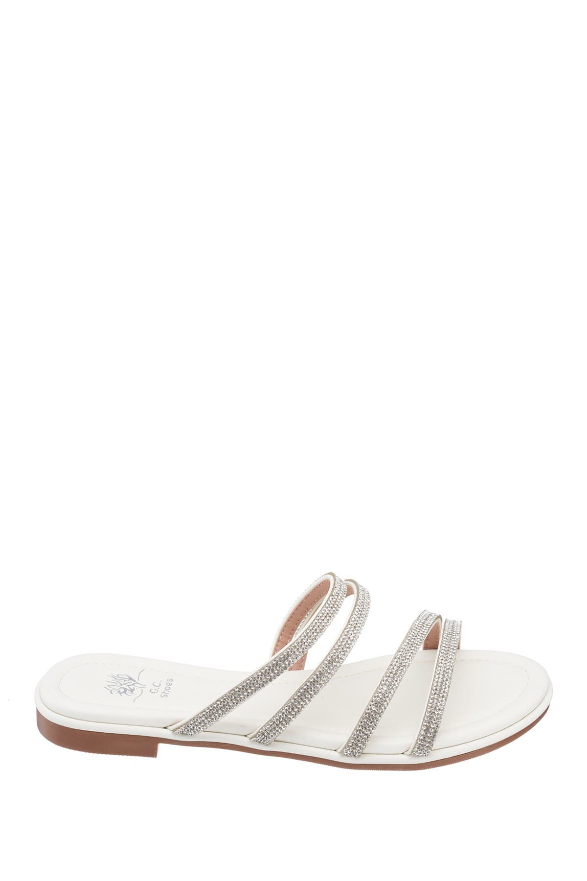 GOOD CHOICE NEW YORK Cindy Sparkle Strappy Flat Sandal (Women ...
