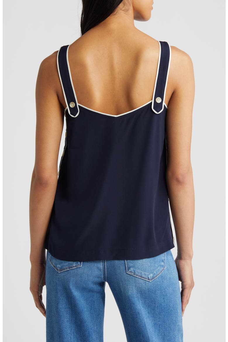 Piped Button Detail Camisole, Alternate, color, BLUE NIGHT