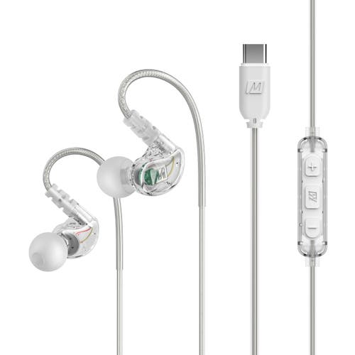 MEE audio M6 In-Ear Sports Headphones with Memory Wire and Headset in Clear at Nordstrom