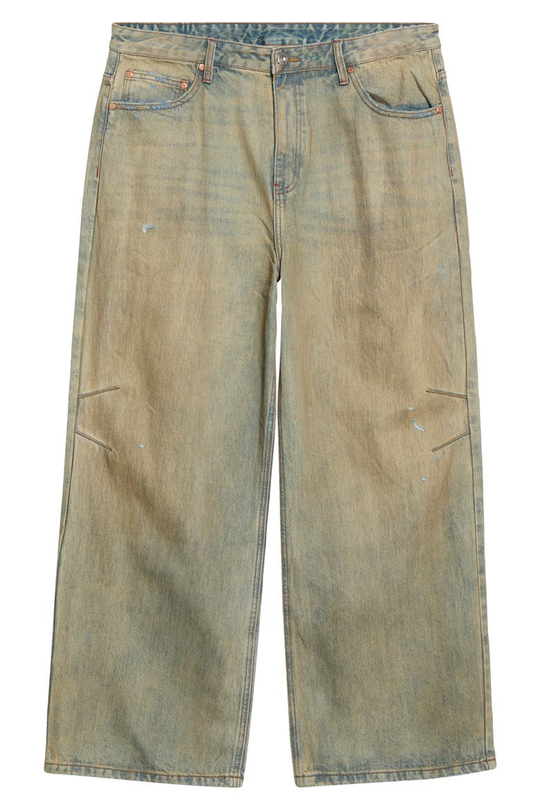 Tapered Knee Denim Pants, Main, color, SANDBOX