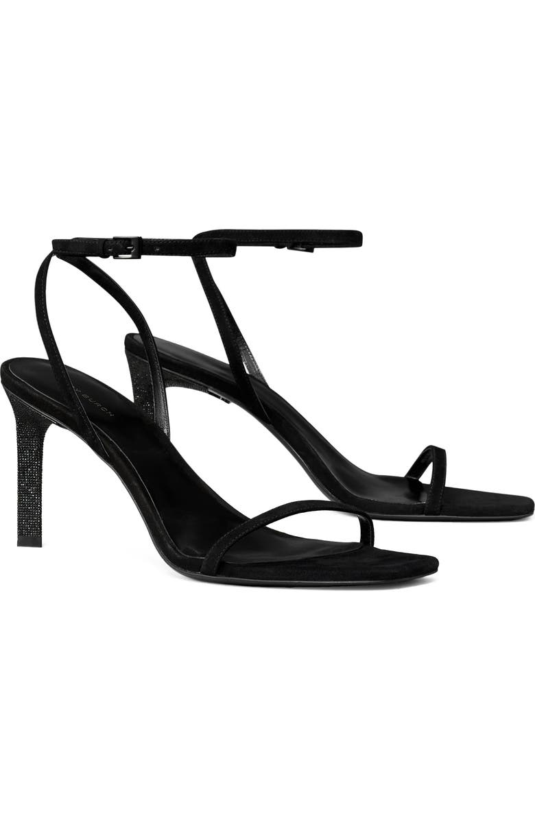 Tory Burch Pavé Heel Sandal, Main, color, Perfect Black
