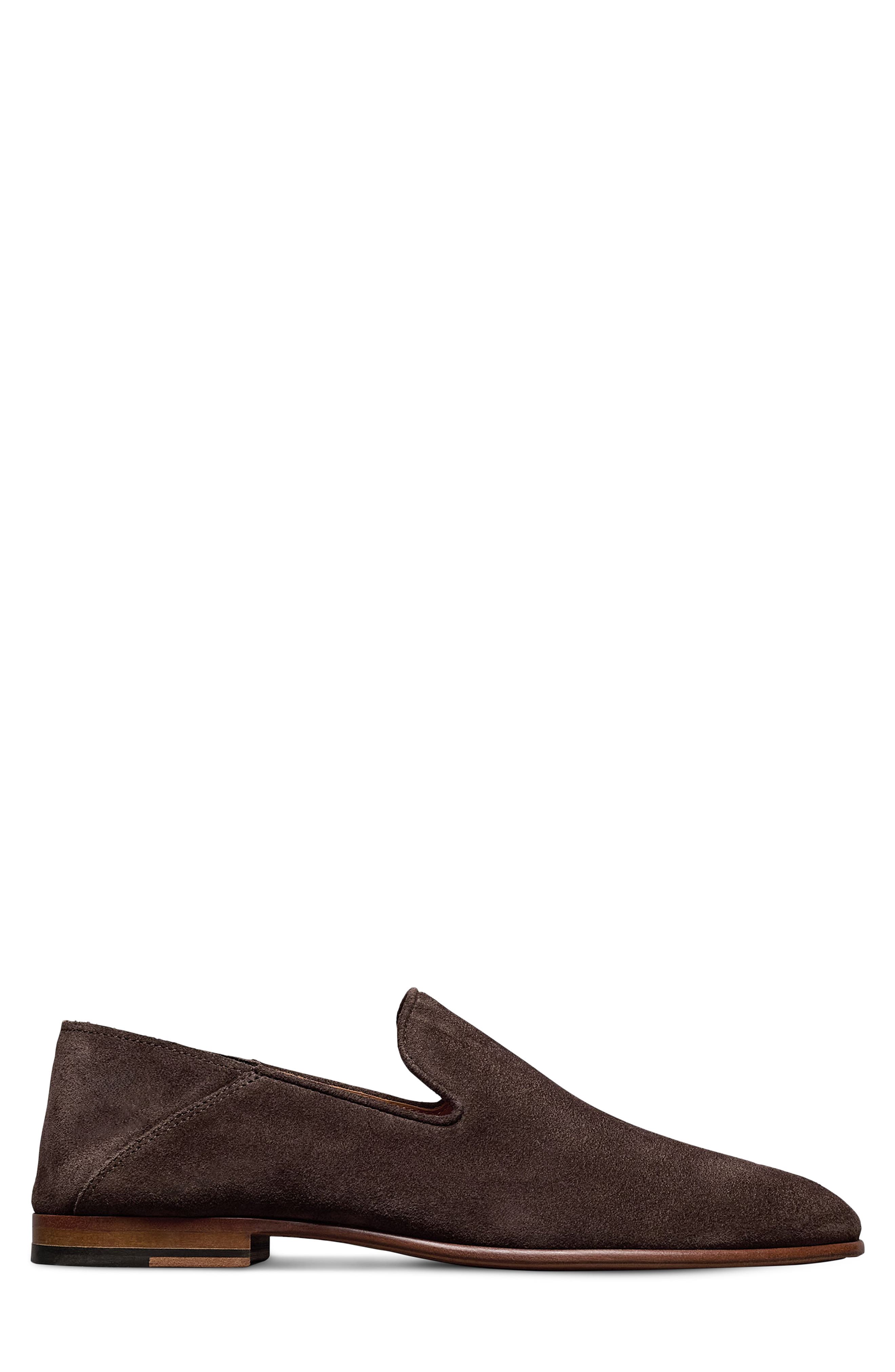 Allen Edmonds Portofino Woven Loafer, Alternate, color, Bitter Chocolate Suede