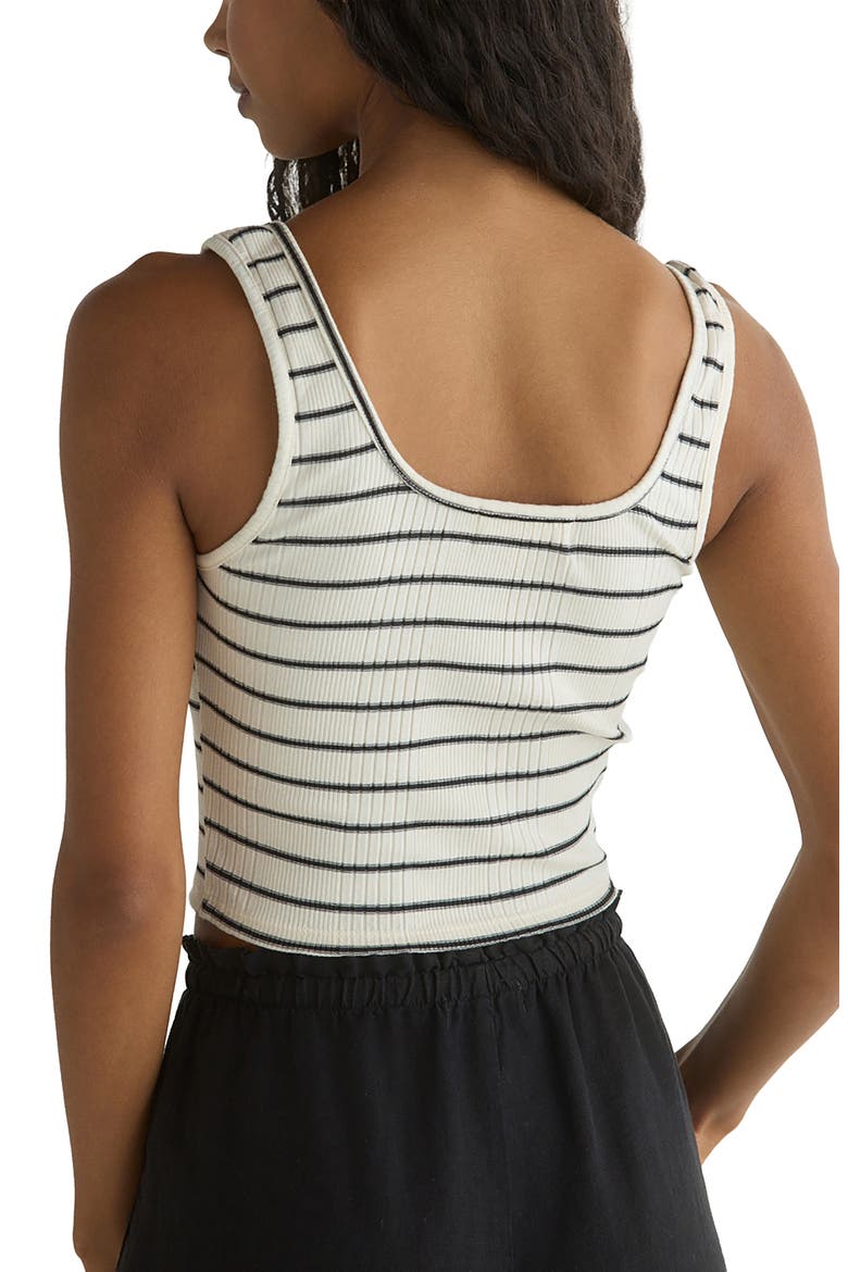Square Neck Ribbed Tank, Alternate, color, CANNES STRIPE