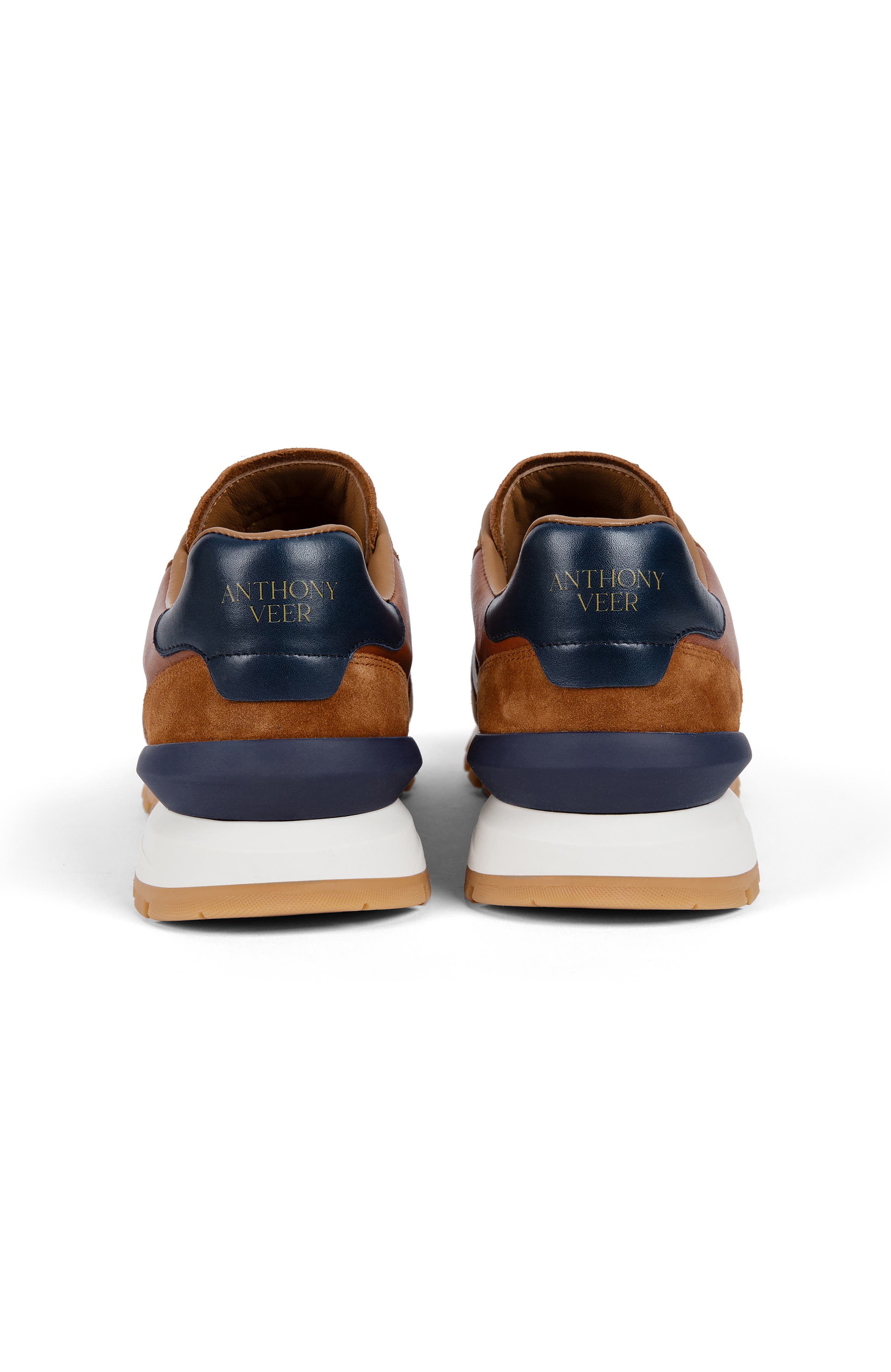 Edward Runner Sneaker, Alternate, color, Cognac Navy