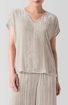 Eileen Fisher Crushed Velvet Top