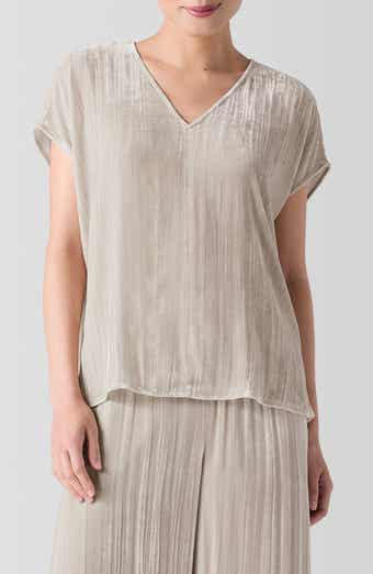 Eileen Fisher Crushed Velvet Top