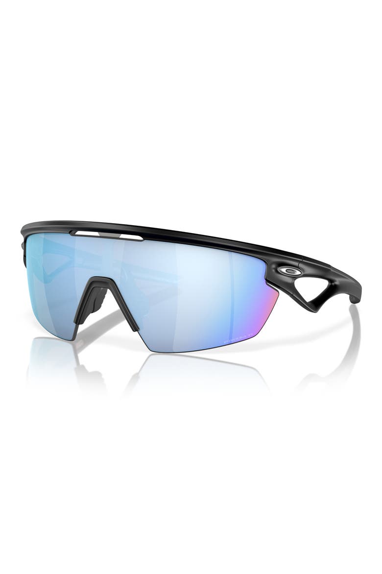 Gender Inclusive Sphaera 36mm Polarized Rectangle Sunglasses, Alternate, color, MATTE BLACK / PRIZM