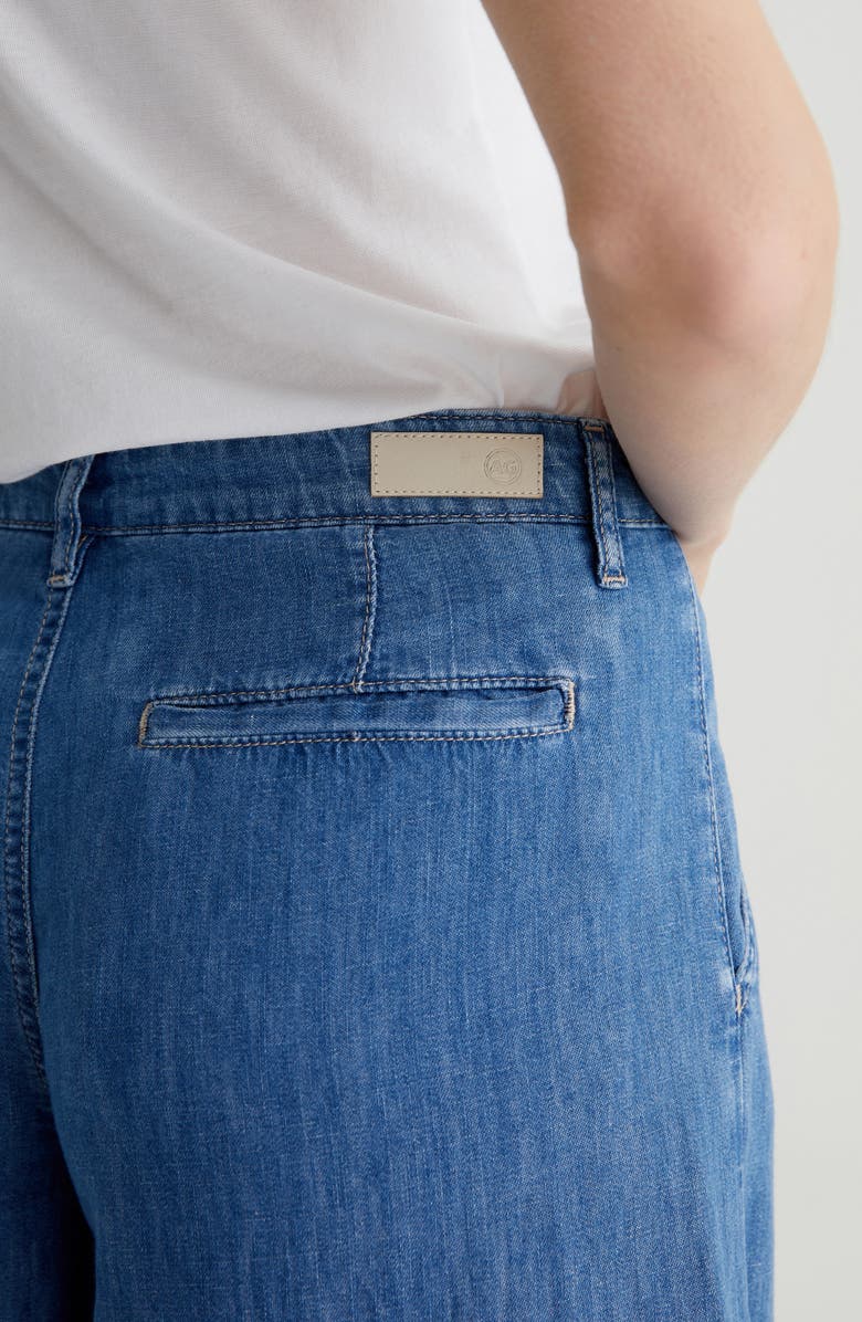 AG Melinda Pleated Wide Leg Jeans, Alternate, color, Catalina