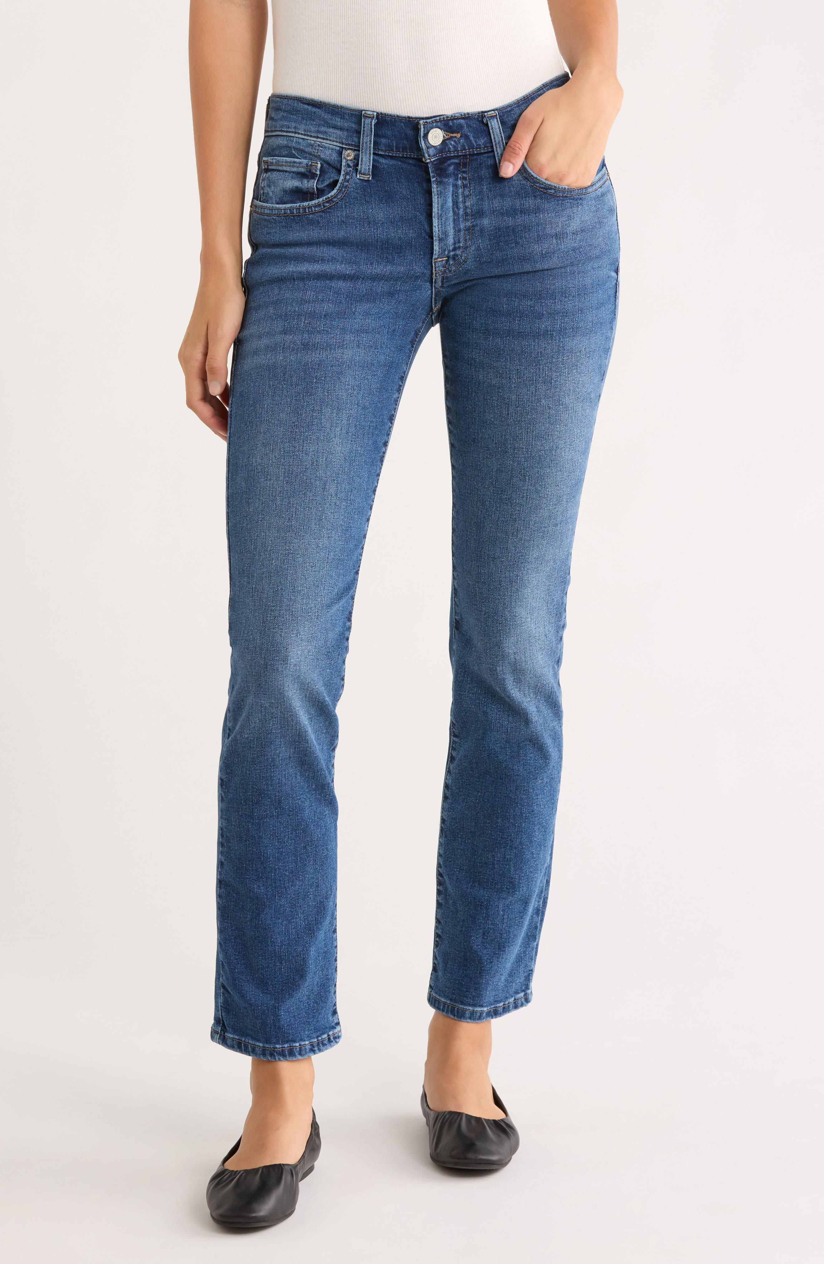 Lucky Brand Sweet Mid Rise Straight Leg Jeans