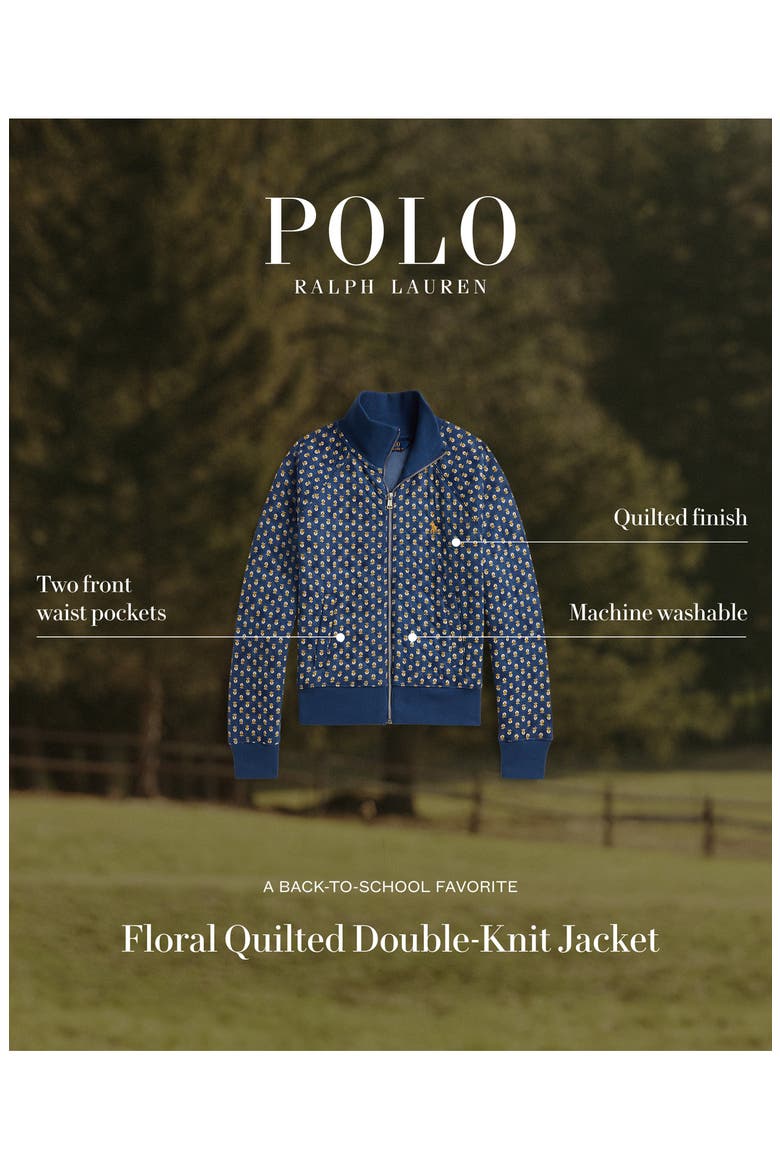 Kids' Quilted Jacquard Knit Zip Sweatshirt, Alternate, color, GREEN/BLUE