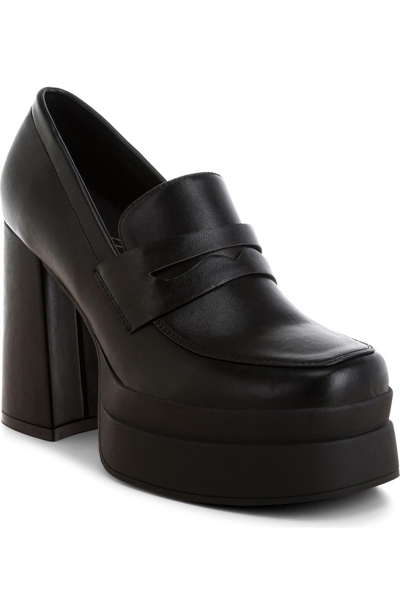 LONDON RAG Edwina Block Heel Platform Pump, Main, color, Black