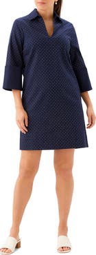 Karen Kane Diamante Detail Stretch Cotton Shift Dress