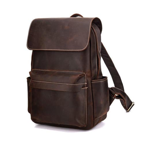 Steel Horse Leather The Helka Backpack | Genuine Vintage Leather Backpack In Brown