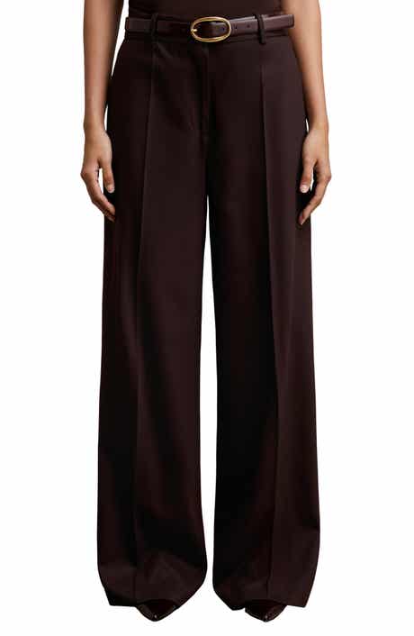 Reiss Solene Wool Blend Wide Leg Pants