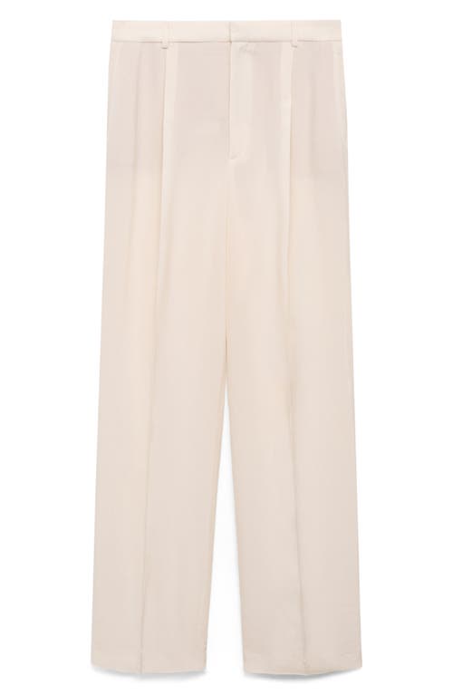 Mango Straight Leg Suit Pants In White