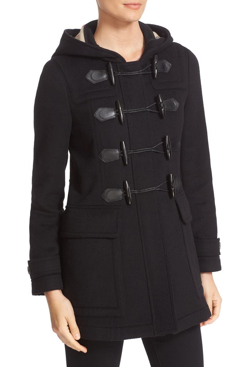 Burberry 'Blackwell' Wool Duffle Coat, Alternate, color,