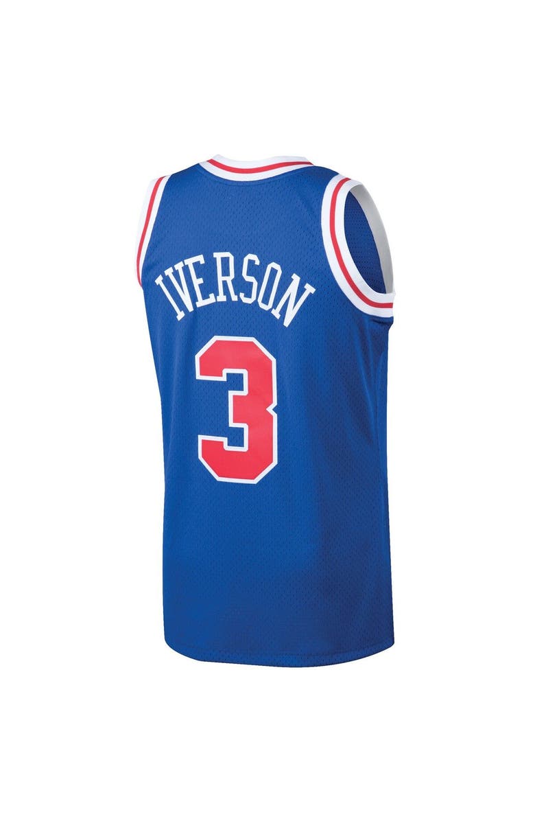 Mitchell & Ness Men's Mitchell & Ness Allen Iverson Royal Philadelphia 76ers 1996/97 Hardwood Classics Swingman Jersey, Alternate, color, Royal