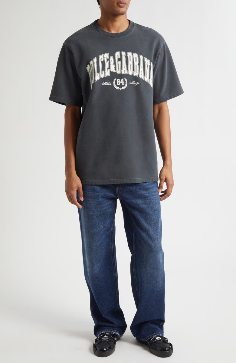 Dolce&Gabbana Logo Graphic T-Shirt, Alternate, color, Grigio Scurissimo