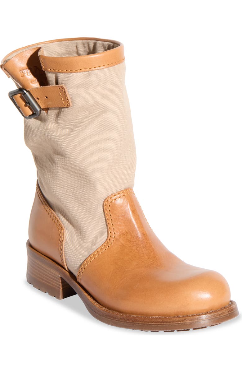 Prada Canvas Boot, Main, color, Corda