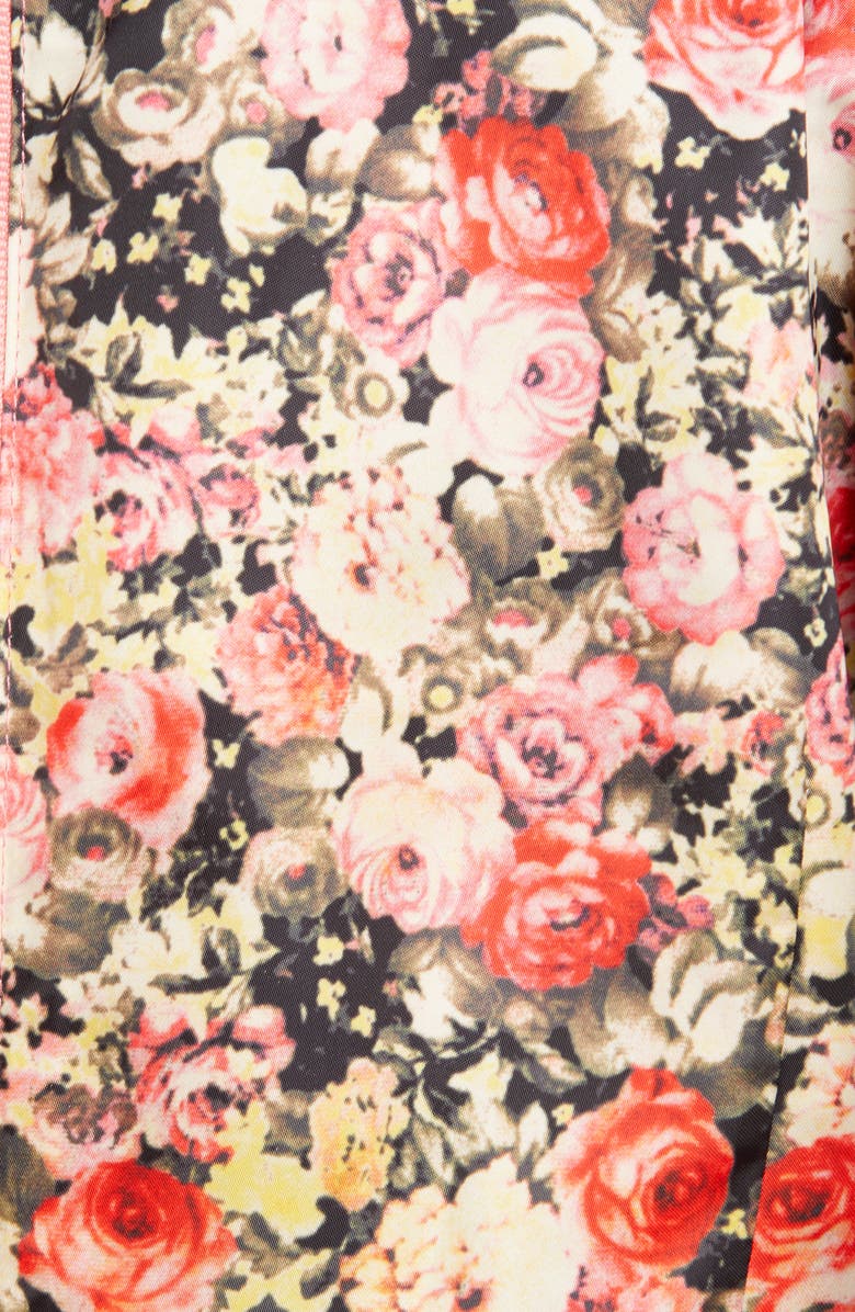 ROTATE Kim Floral Puff Sleeve Crop Top, Alternate, color,