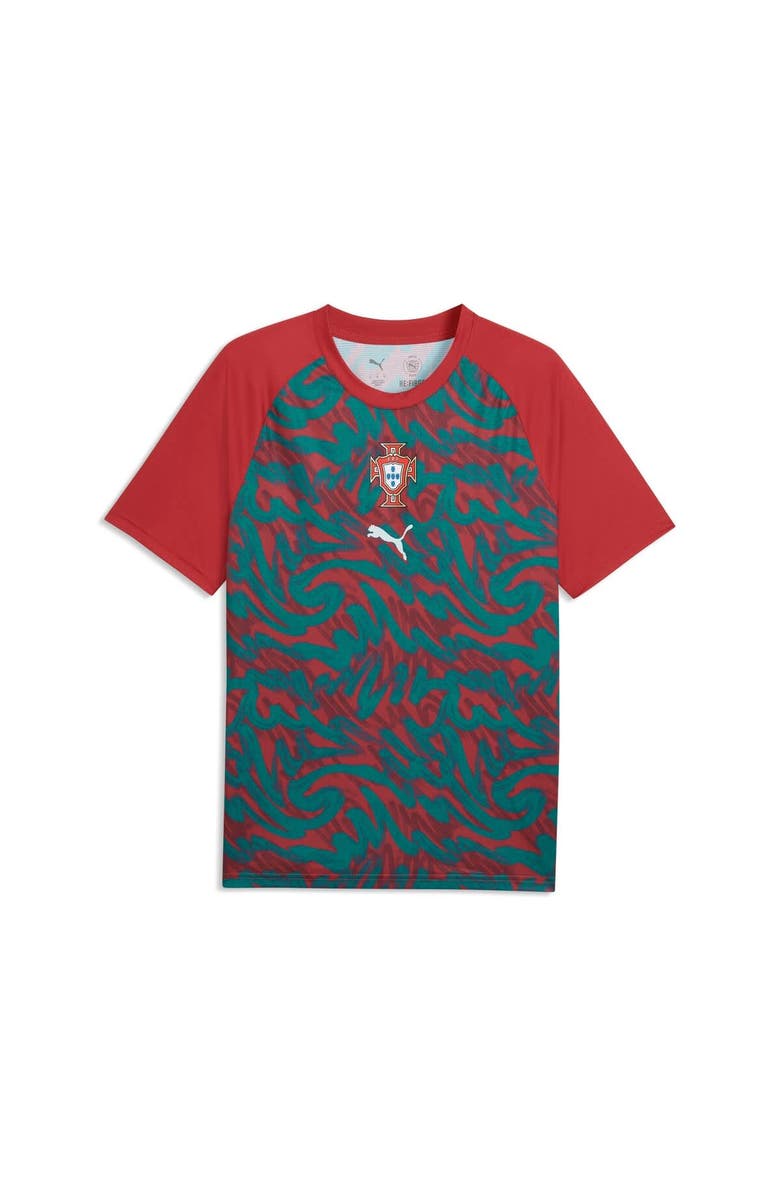 PUMA Men's Puma Red Portugal National Team Pre-Match Jersey, Alternate, color, Red