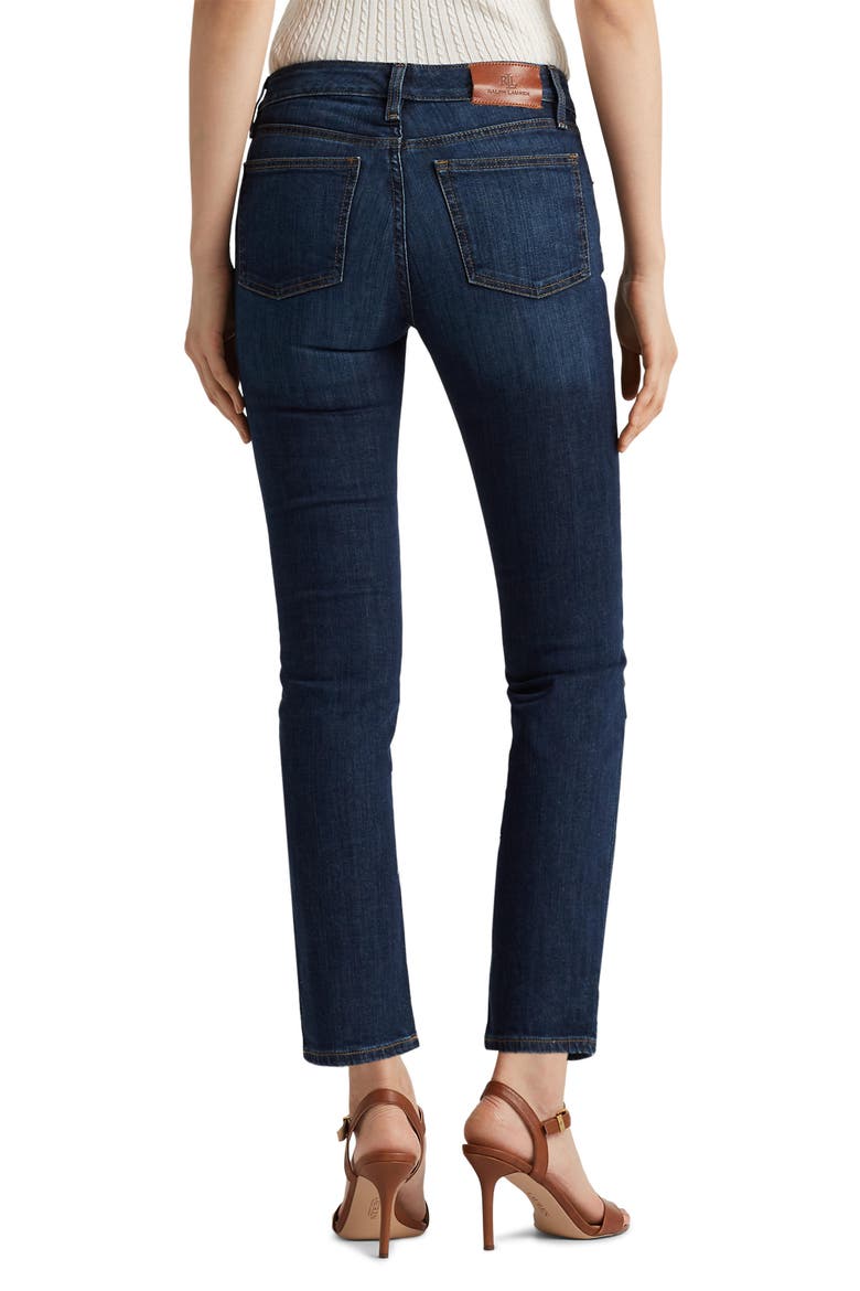 Mid Rise Straight Leg Jeans, Alternate, color, DEEP ROYAL WASH DENIM