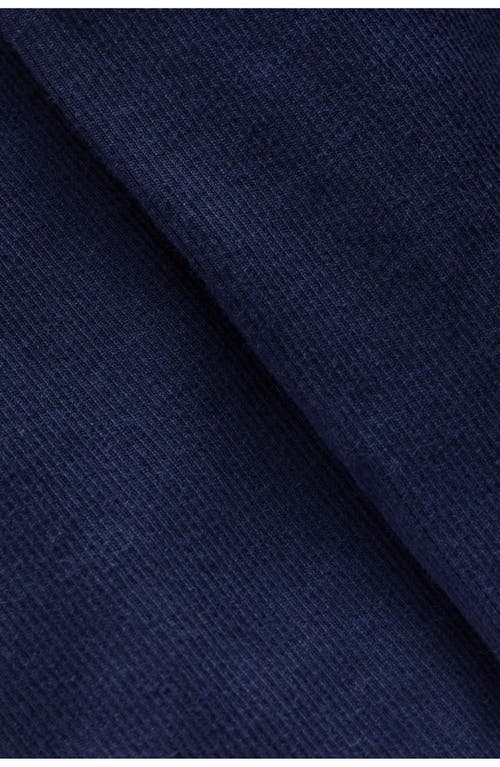 Mini Boden Kids' Rib Knit Flare Leggings In Blue