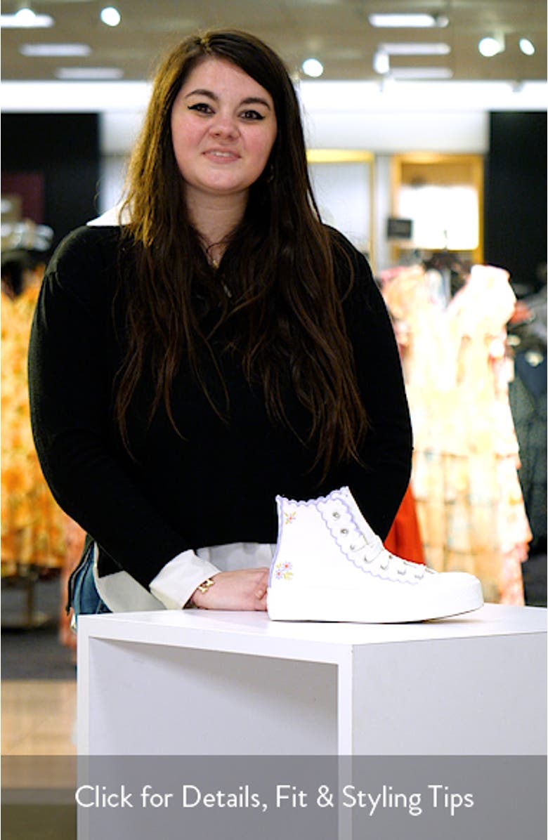 Chuck Taylor<sup>®</sup> All Star<sup>®</sup> Embroidered Lift High Top Platform Sneaker, sales video thumbnail